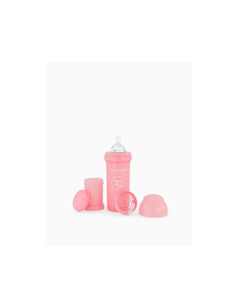 BIBERÓN ANTICÓLICO 260ML ROSA PASTELTWISTSHAKE 