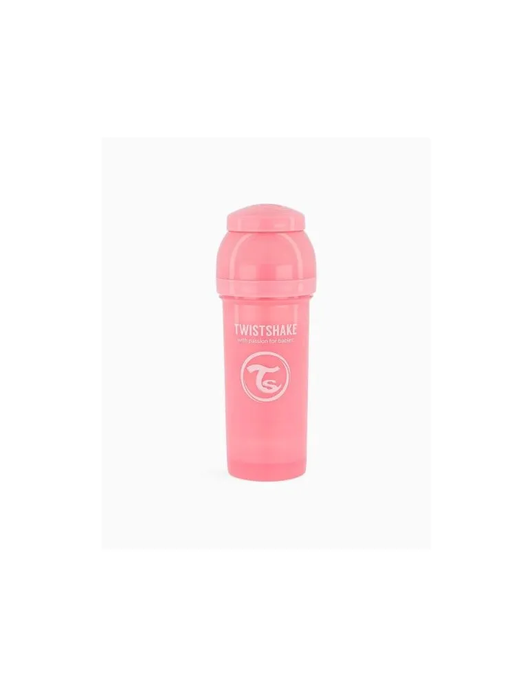 BIBERÓN ANTICÓLICO 260ML ROSA PASTELTWISTSHAKE 