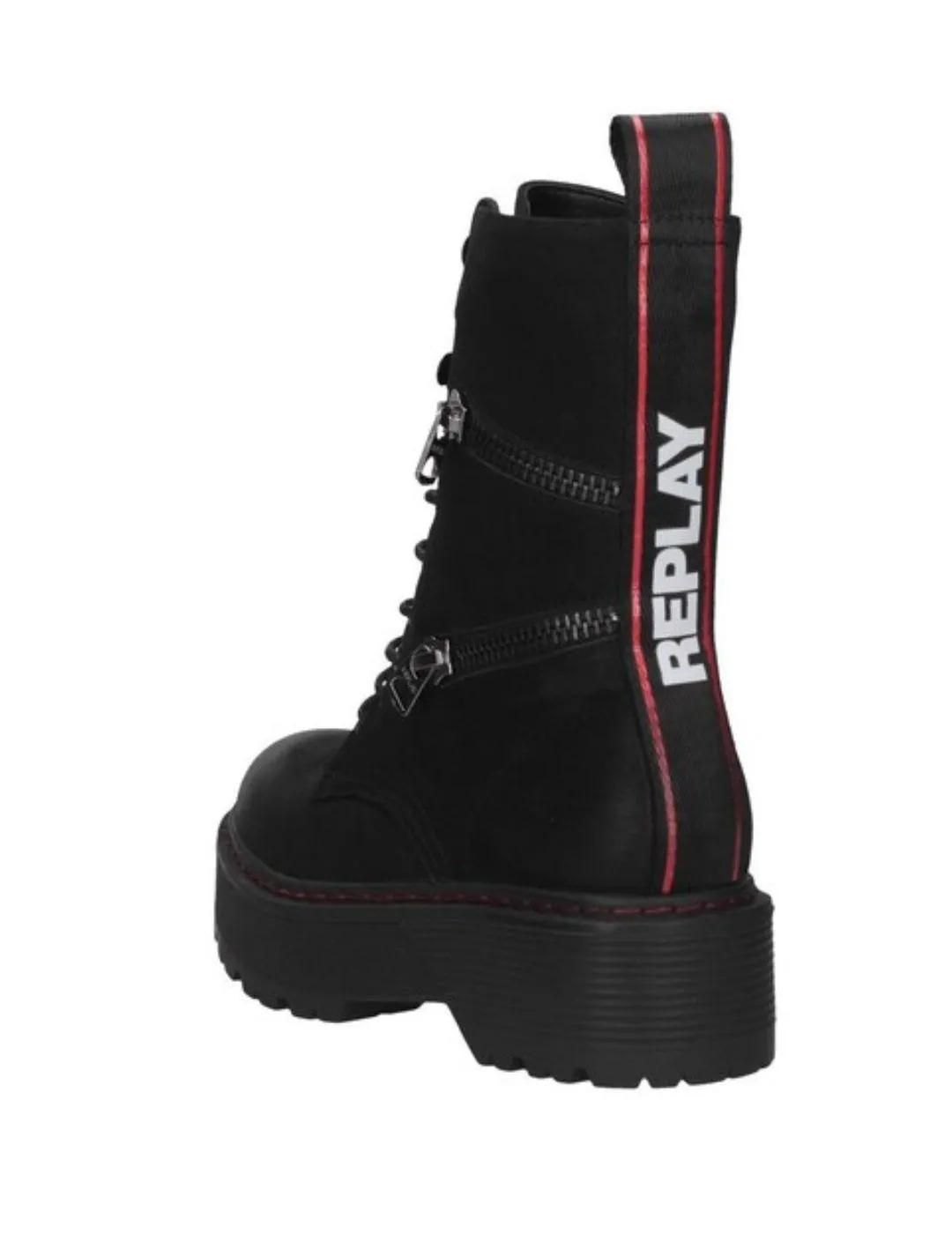 Bota Replay biker negro para mujer-b