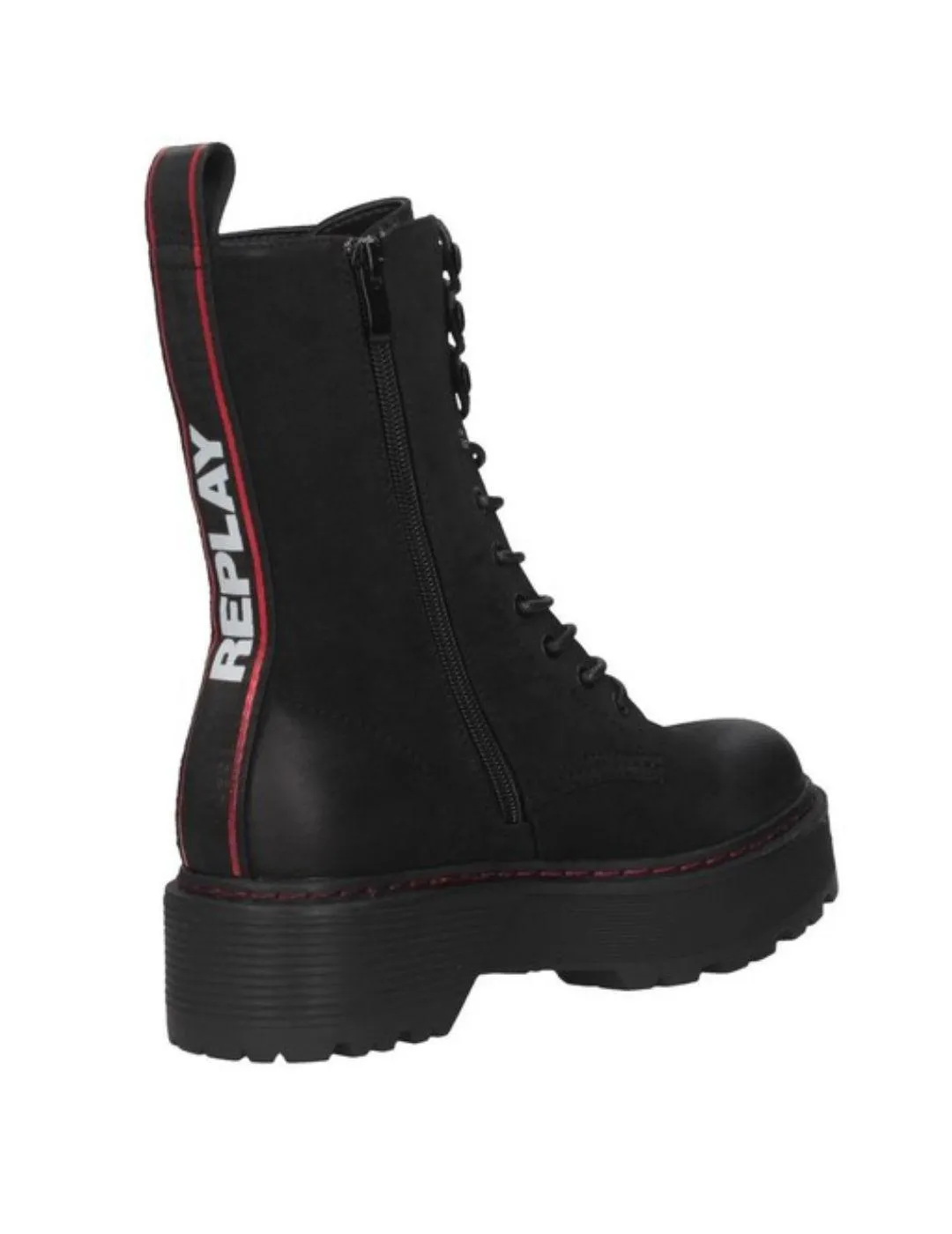 Bota Replay biker negro para mujer-b