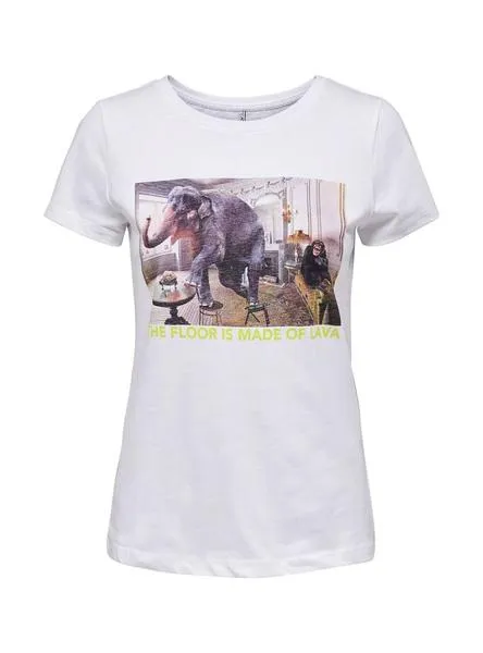 camiseta only nima blanco para mujer