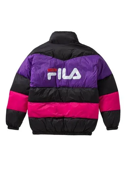 cazadora fila reilly colorblock negro para mujer