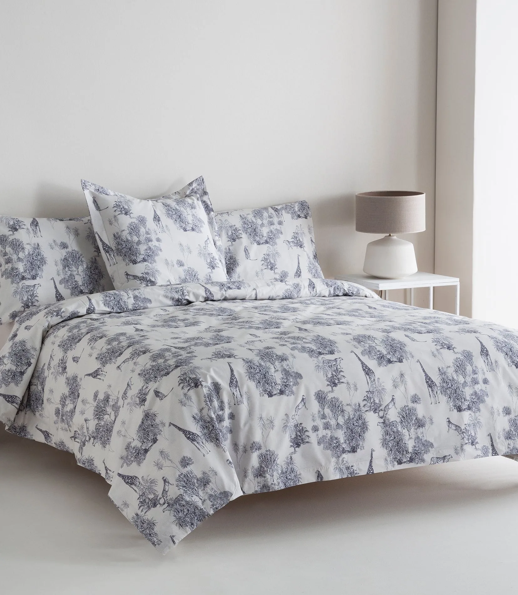 Funda Nórdica Reversible Percal 200h Cama 105 - Tout Le Jour Azul