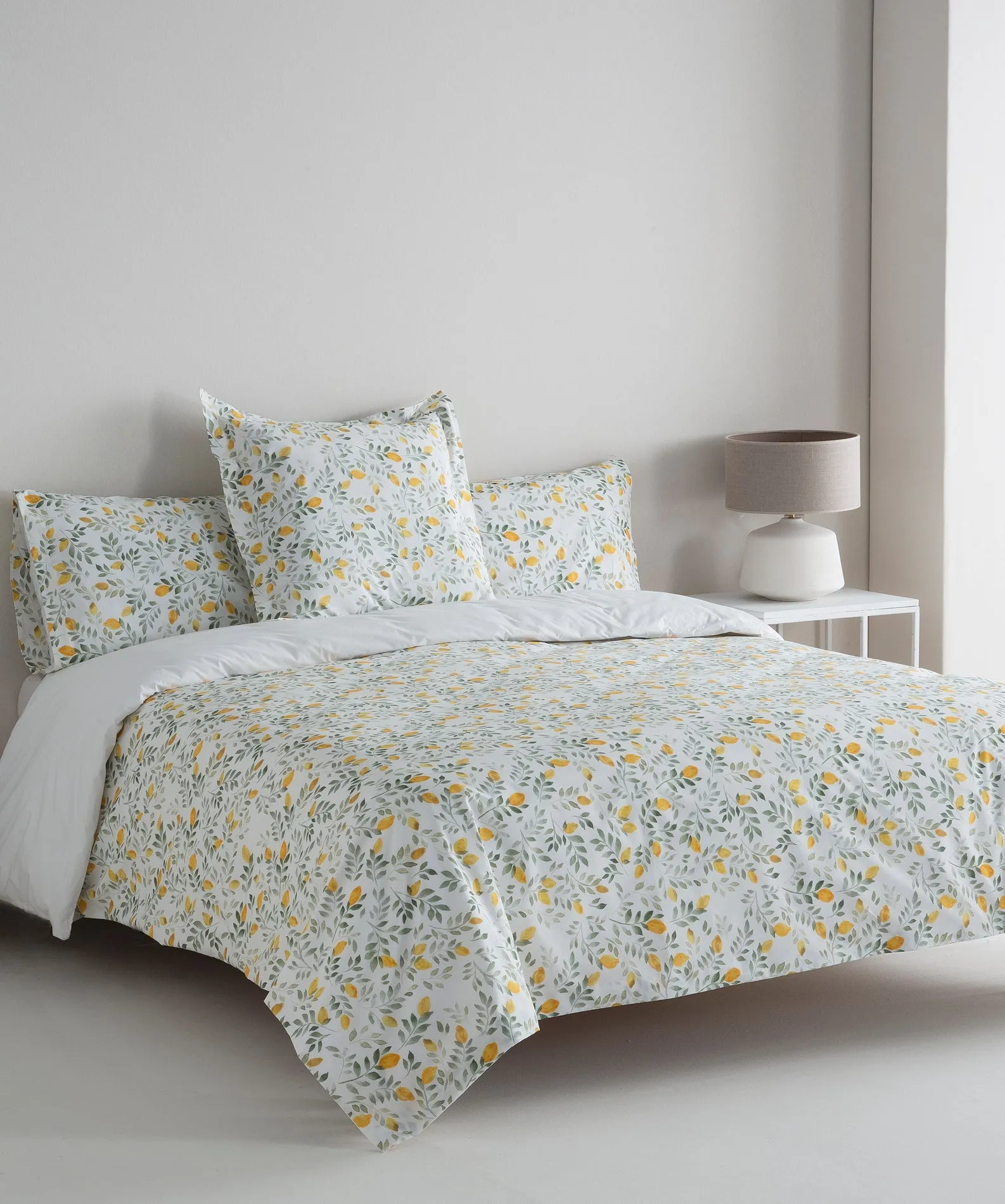 Funda Nórdica Reversible Percal 200h Cama 135 - Limones