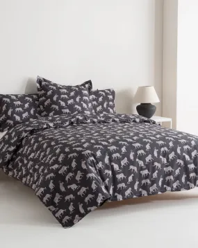 Funda Nórdica Reversible Percal 200h Cama 200 - Tigre Oscura