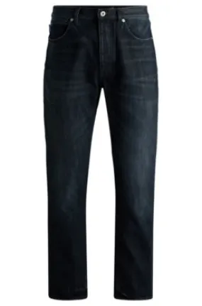 Jeans regular fit en denim azul oscuro