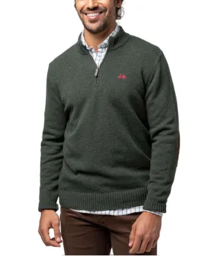 Jersey Scotta Zip verde para hombre-&