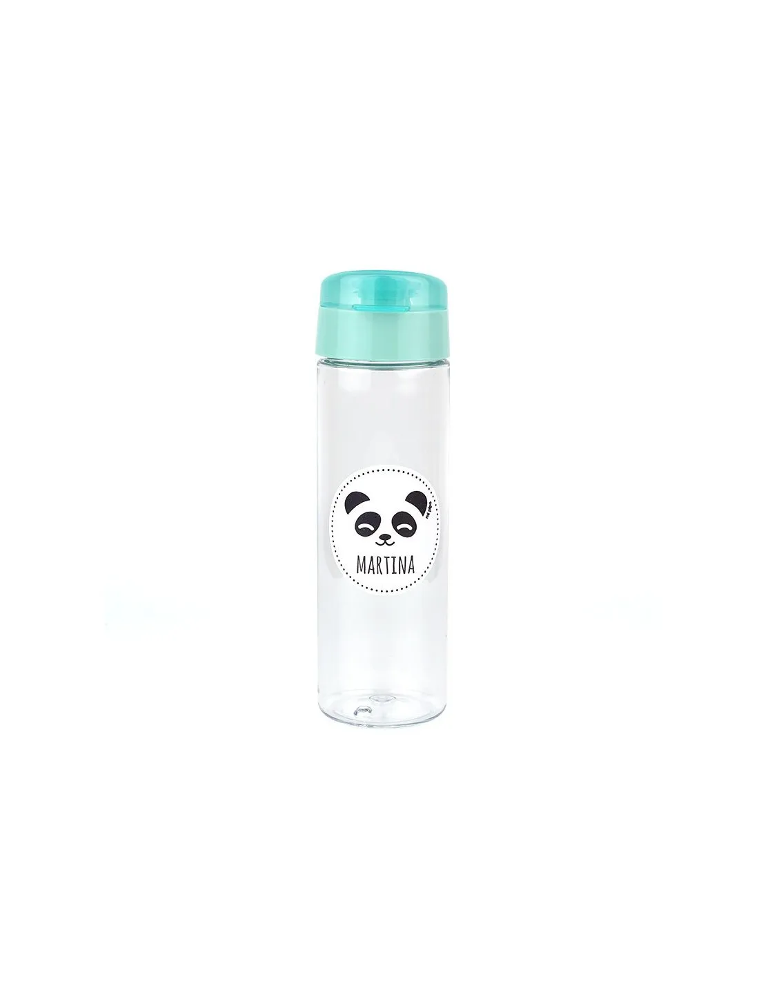 Pack Botella 600ml + Cajita Porta Alimentos Panda Menta personalizadas de Mi Pipo