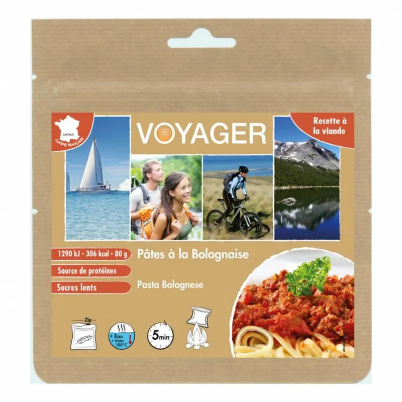 Plato liofilizado Voyager Pasta Boloñesa (80g)