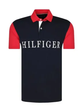 polo tommy hilfiger colorblock azul para hombre