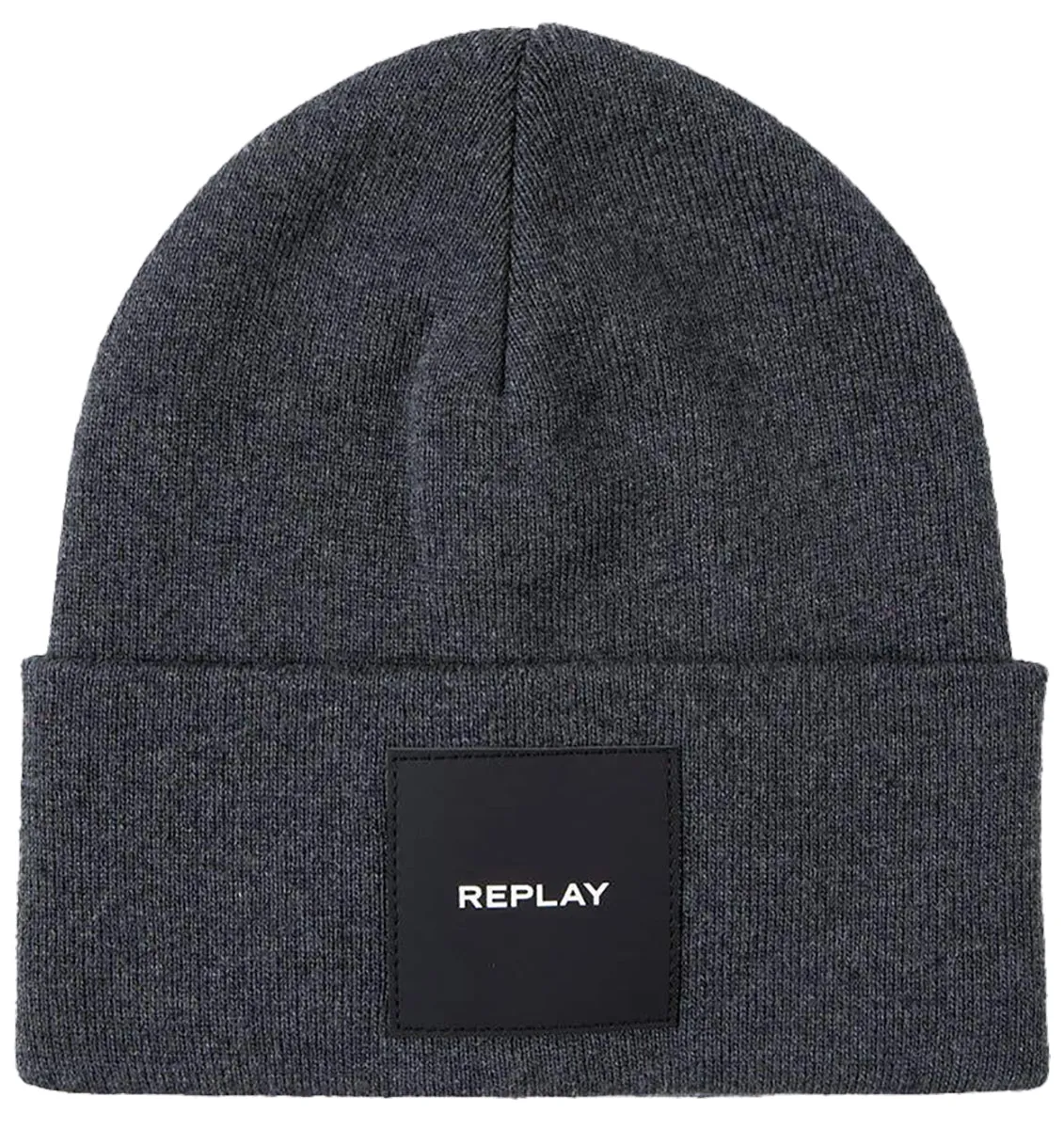 Replay AX4167.003 Gorro de punto de vuelta para en carbón negro