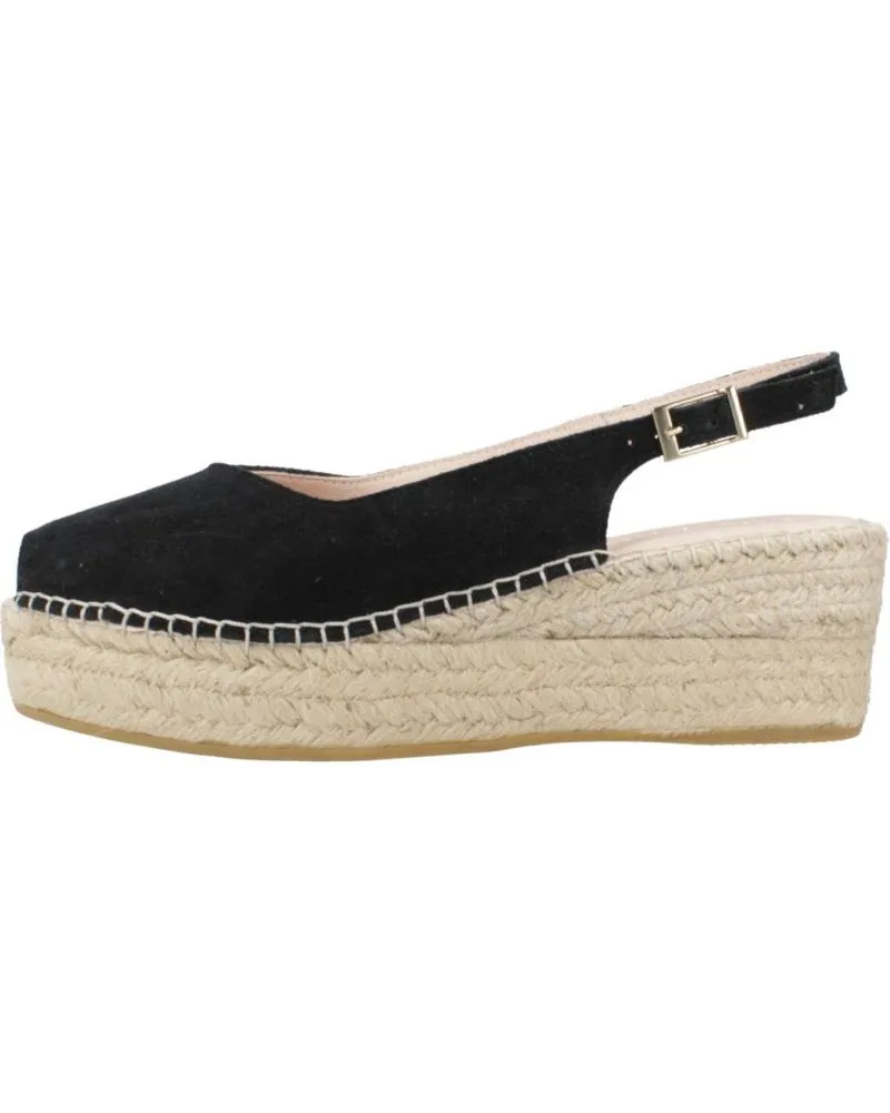 Sandalias MACARENA  de Mujer ALPARGATAS MUJER MODELO JAVA100 COLOR  NEGRO