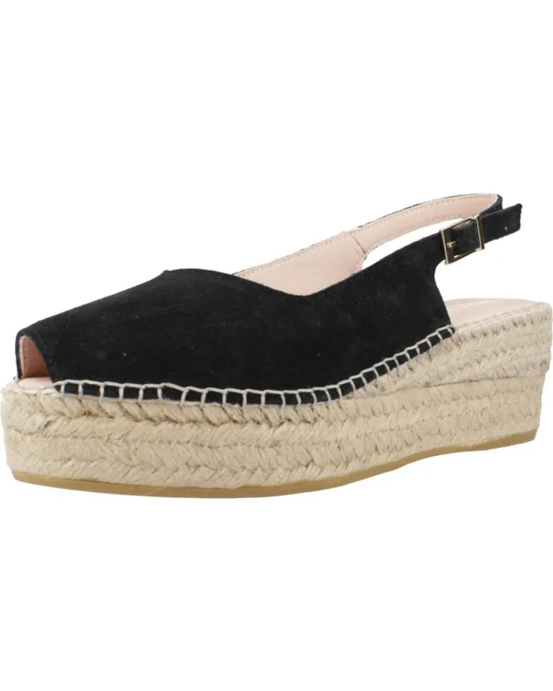 Sandalias MACARENA  de Mujer ALPARGATAS MUJER MODELO JAVA100 COLOR  NEGRO