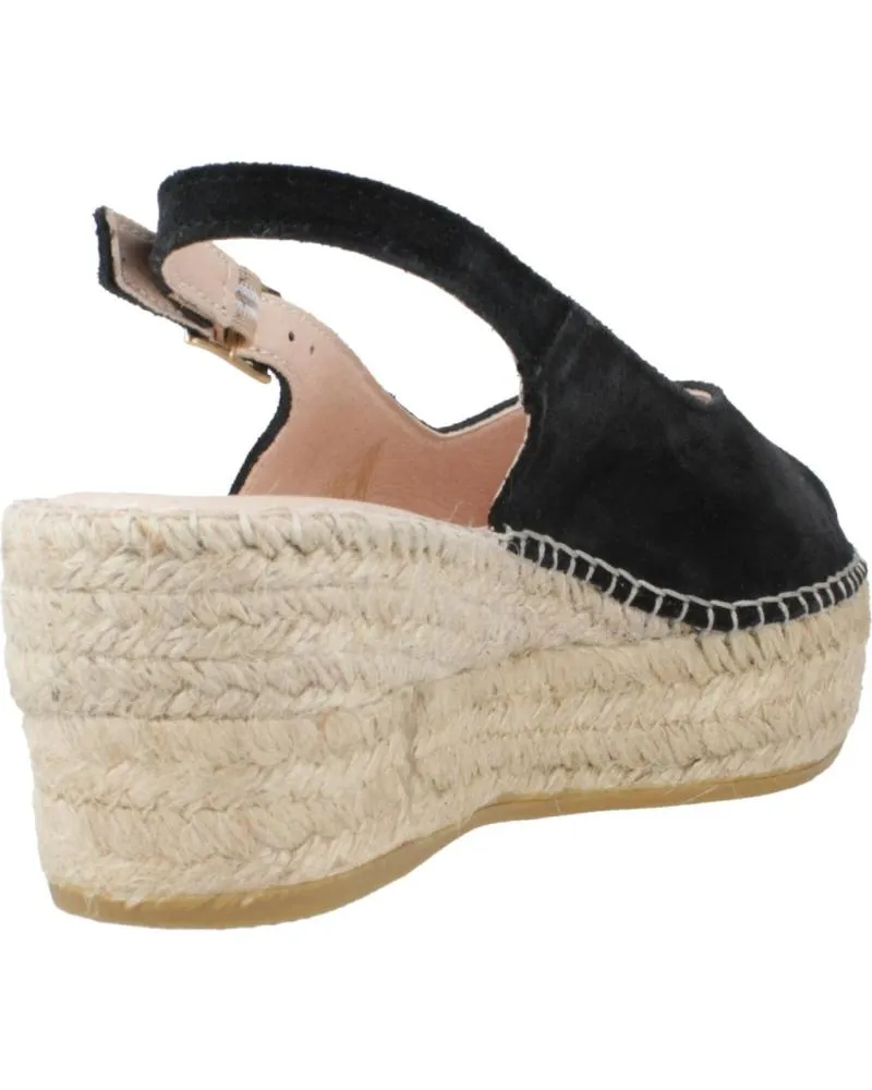 Sandalias MACARENA  de Mujer ALPARGATAS MUJER MODELO JAVA100 COLOR  NEGRO