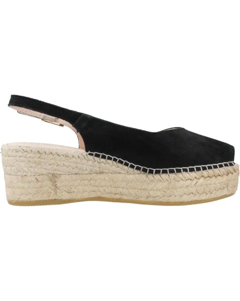 Sandalias MACARENA  de Mujer ALPARGATAS MUJER MODELO JAVA100 COLOR  NEGRO