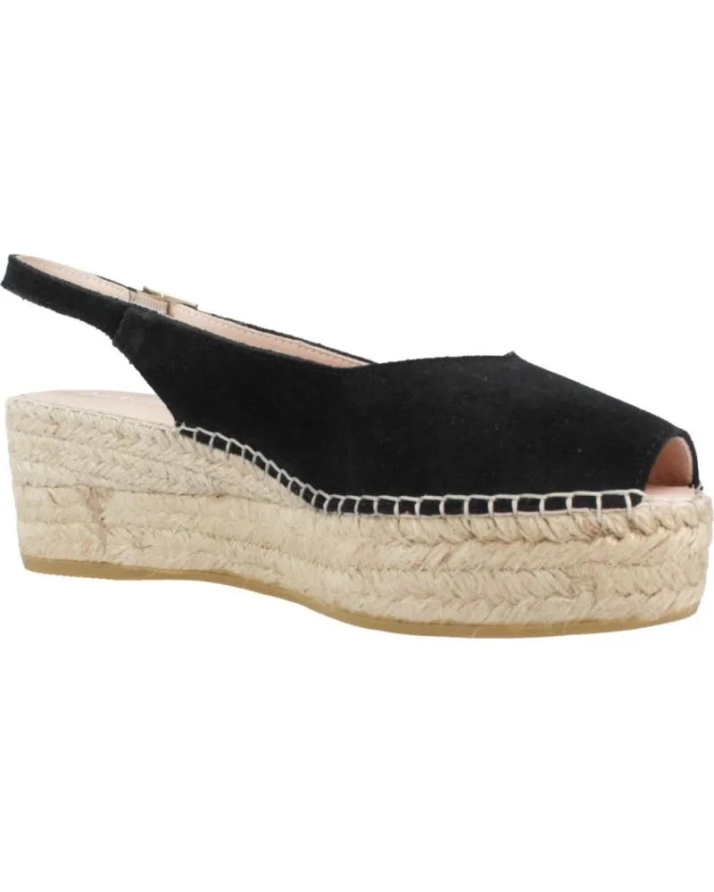 Sandalias MACARENA  de Mujer ALPARGATAS MUJER MODELO JAVA100 COLOR  NEGRO