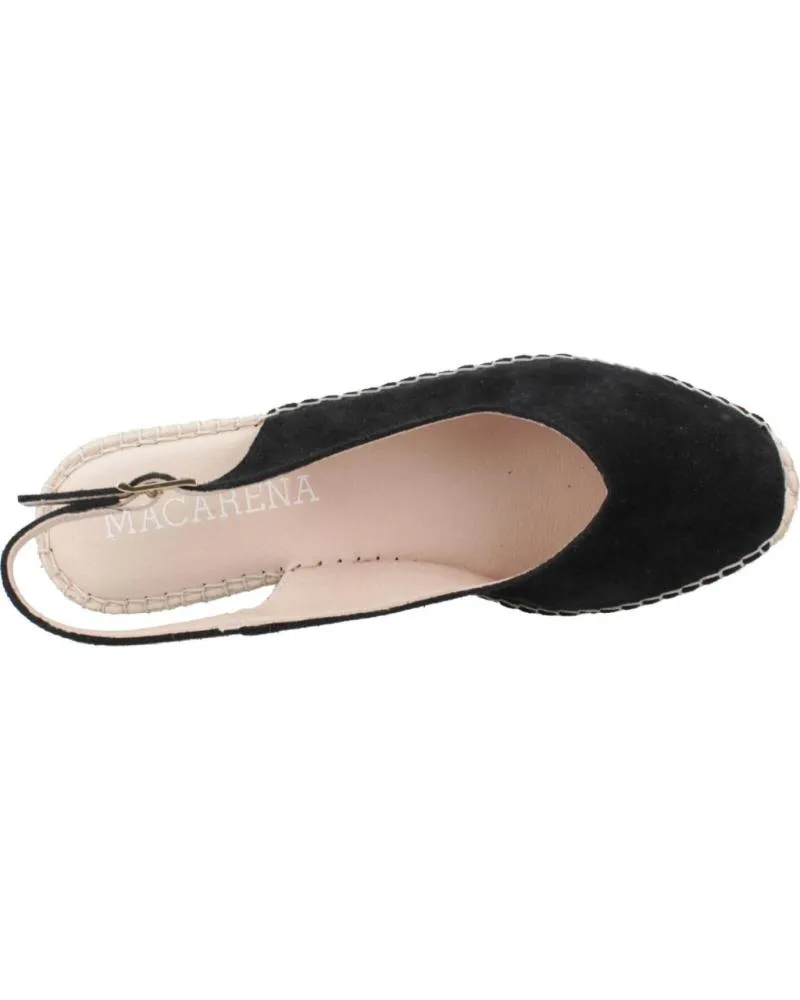 Sandalias MACARENA  de Mujer ALPARGATAS MUJER MODELO JAVA100 COLOR  NEGRO