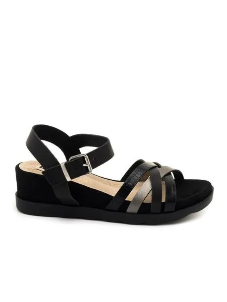 sandalias mtng 58514 cuña negras para mujer