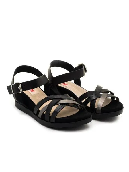 sandalias mtng 58514 cuña negras para mujer