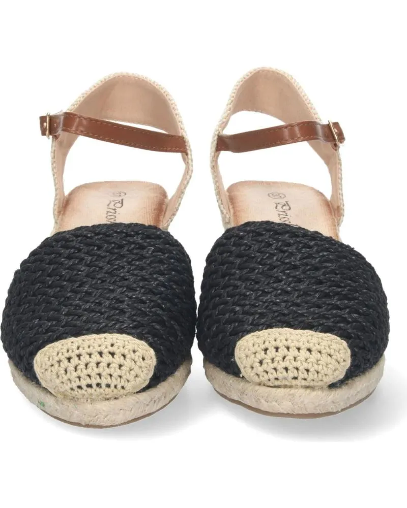 Sandalias PUNTOSALAO  de Mujer ALPARGATAS DE CUNA MEDIA DE YUTE TEXTURA MUJER NEGRO  VARIOS COLORES