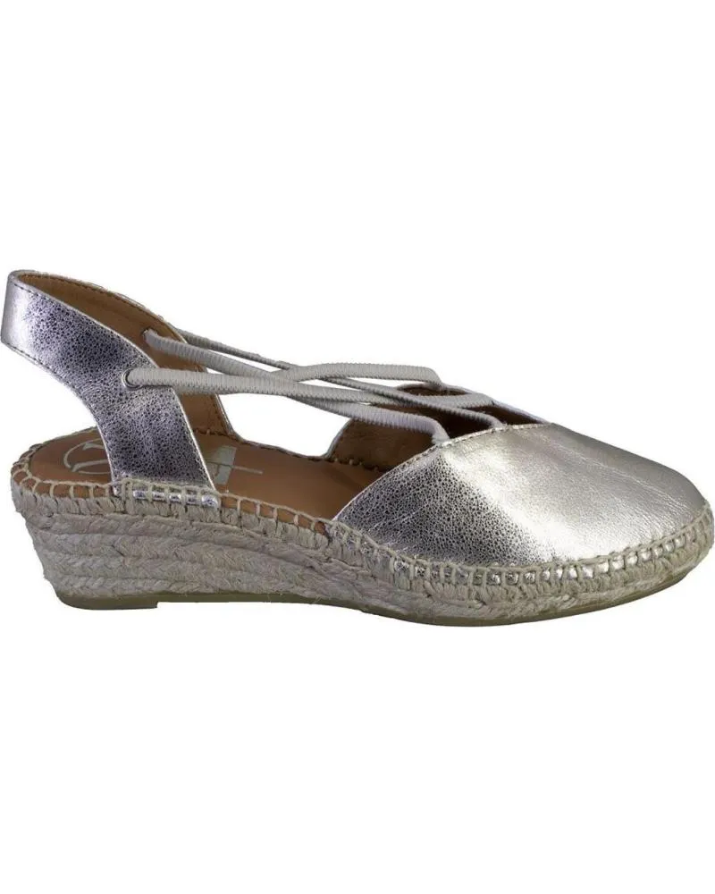 Sandalias VIGUERA  de Mujer 2007METAL ALPARGATAS DE CUNA CANAMO ESPARTO YUTE DE  PLATINO