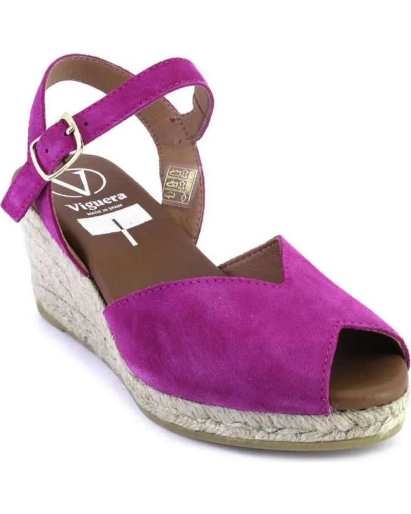 Sandalias VIGUERA  de Mujer 2008VITELO ALPARGATAS DE CUNA CANAMO ESPARTO YUTE DE  FUCSIA