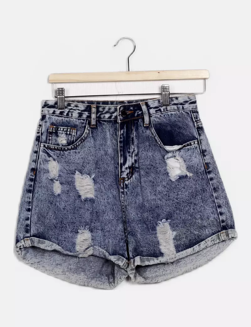 SHEIN Short denim azul casual