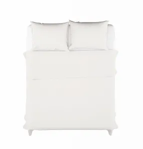 Sábana Encimera Lisa Percal 200h Blanca Cama 180