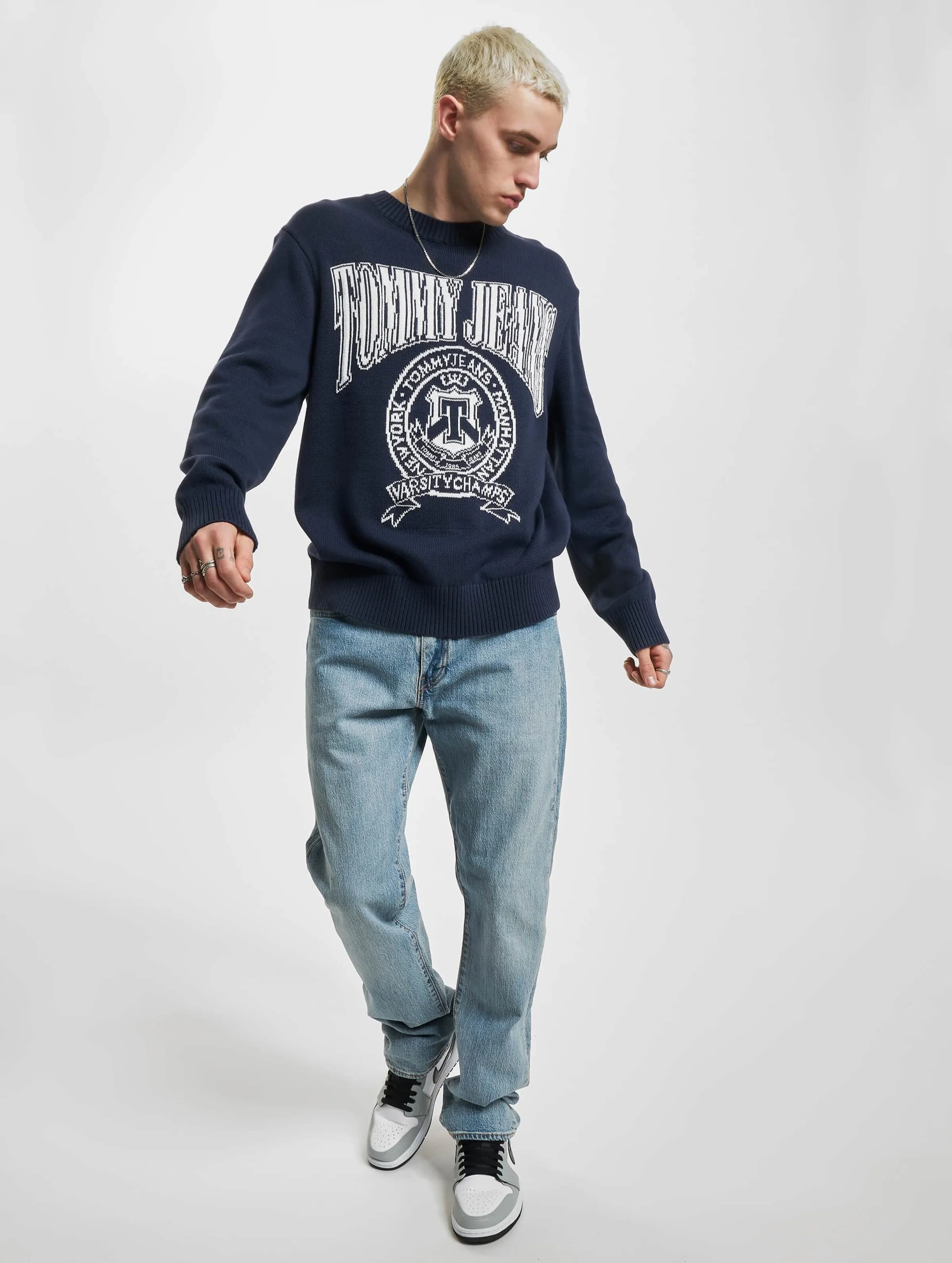 Tommy Jeans Relaxed Varsity Jacquard Knit