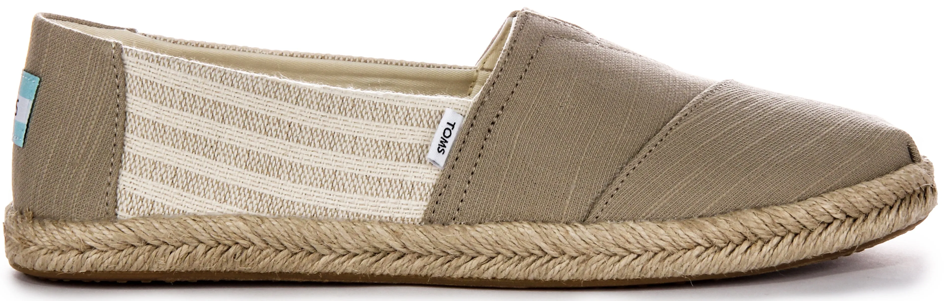 Toms Alpargata Alrop Slobby Alpargatas de Mujer en Tela Eco Reciclada Beige