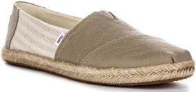 Toms Alpargata Alrop Slobby Alpargatas de Mujer en Tela Eco Reciclada Beige