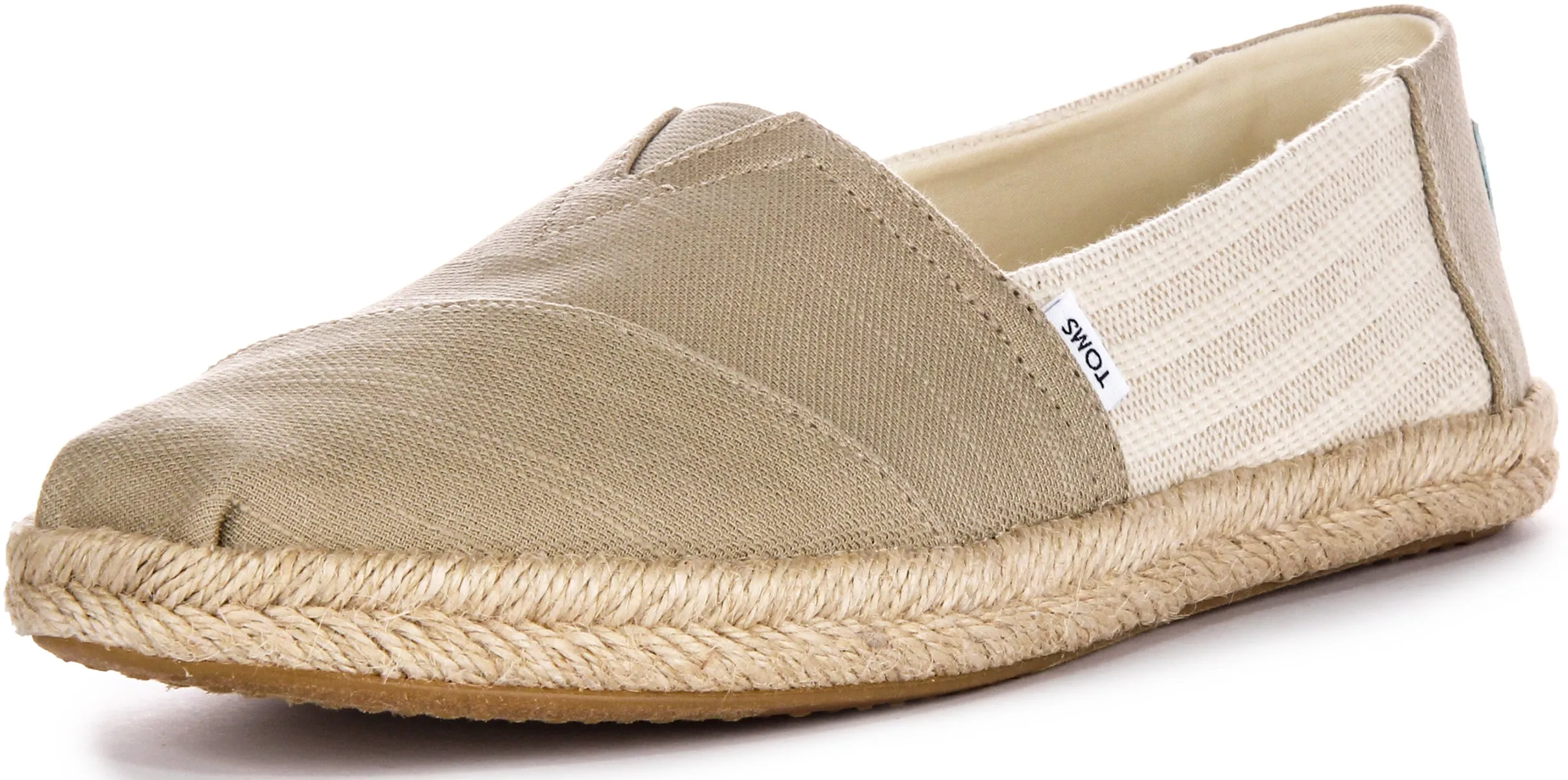 Toms Alpargata Alrop Slobby Alpargatas de Mujer en Tela Eco Reciclada Beige