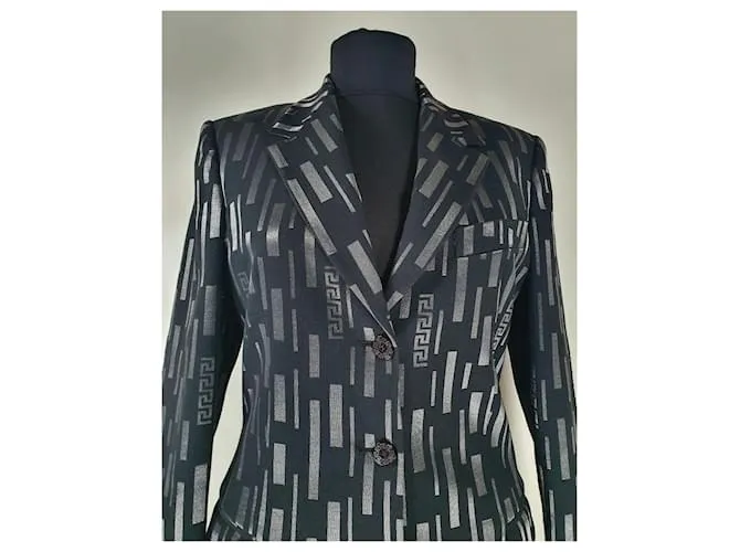 Versace Chaquetas Negro Plata 