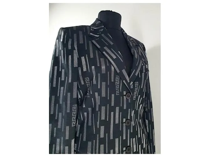 Versace Chaquetas Negro Plata 