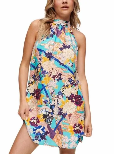 Vestido Superdry Aqua Multicolor Para Mujer