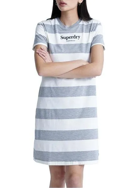 vestido superdry darcy striped gris para mujer